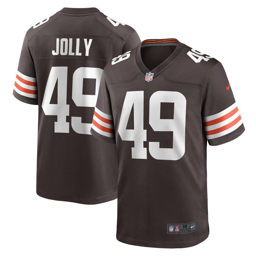 Men Cleveland Browns 49 Shaun Jolly Nike Brown Game Player NFL Jersey